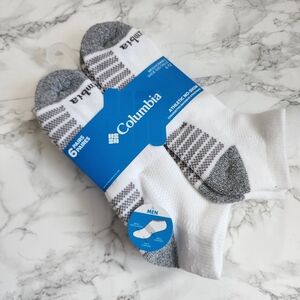 Columbia Men's Athletic Low Cut Socks - Gray and White